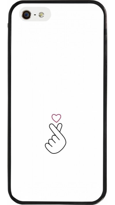 Coque iPhone 5/5s / SE (2016) - Silicone rigide noir Valentine 2024 heat by Millennials