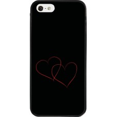 Coque iPhone 5/5s / SE (2016) - Silicone rigide noir Valentine 2023 attached heart