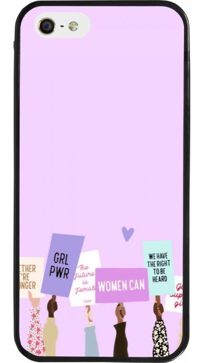 Coque iPhone 5/5s / SE (2016) - Silicone rigide noir Womens day 2026 9