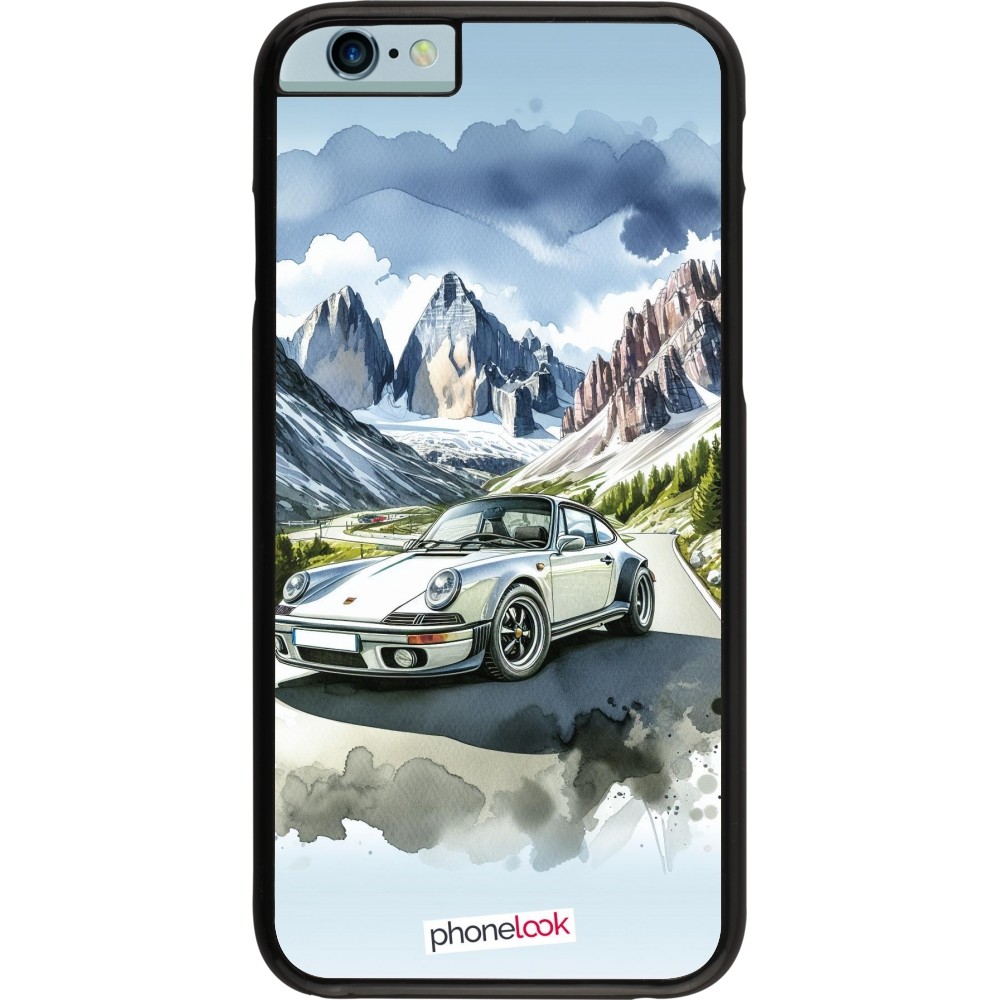 Coque iPhone 6/6s - Porsche 911 Mountain Watercolor