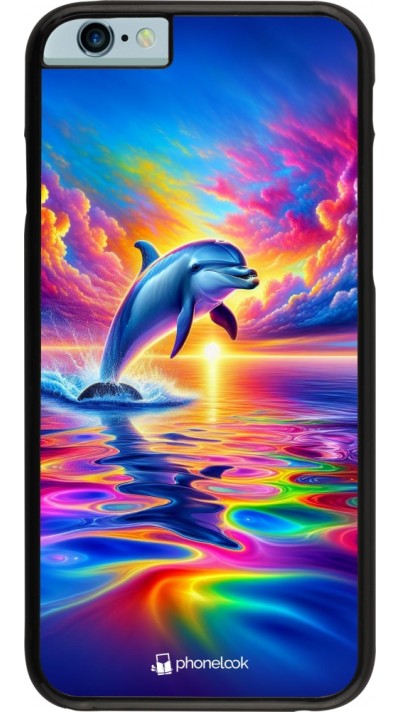 iPhone 6/6s Case Hülle - Glücklicher Regenbogen-Delfin