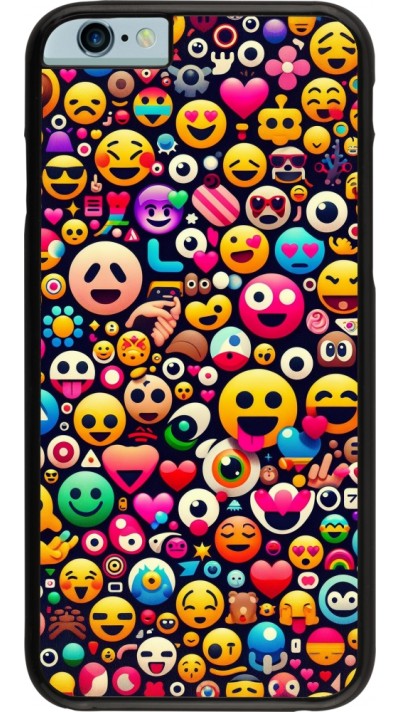 iPhone 6/6s Case Hülle - Emoji Mix Farbe