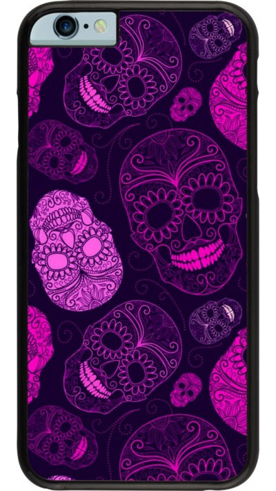 iPhone 6/6s Case Hülle - Halloween 2023 pink skulls