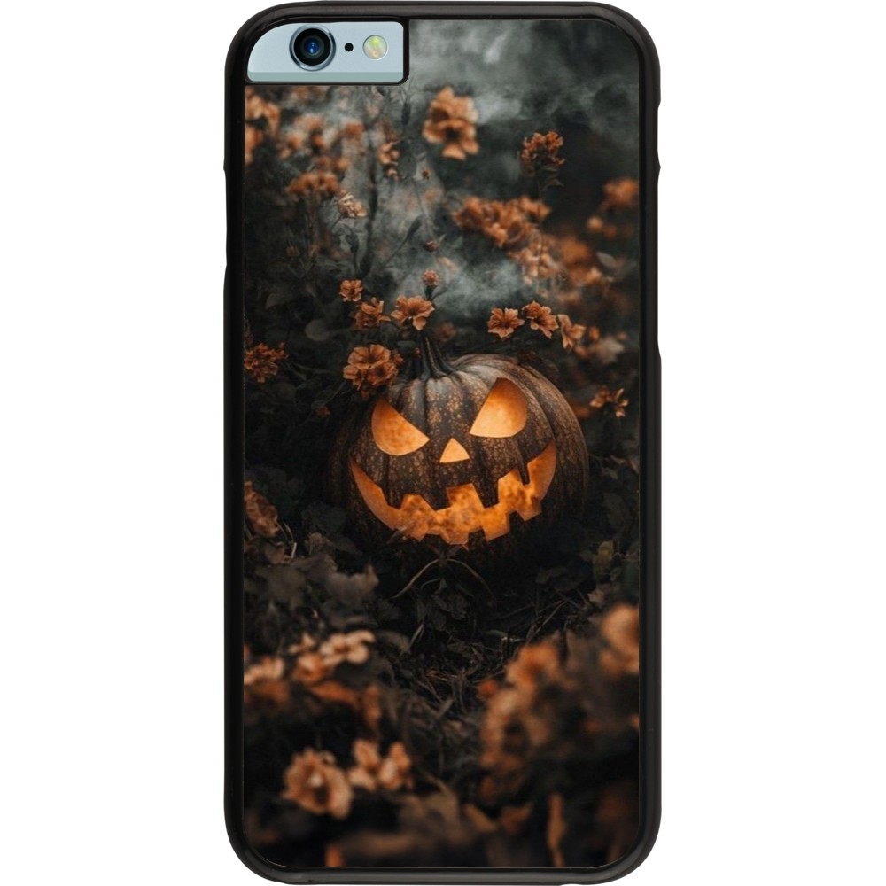 Coque iPhone 6/6s - Halloween 2025 Pumpkin with flowers