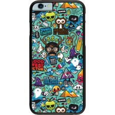 Coque iPhone 6/6s - Mixed Cartoons Turquoise