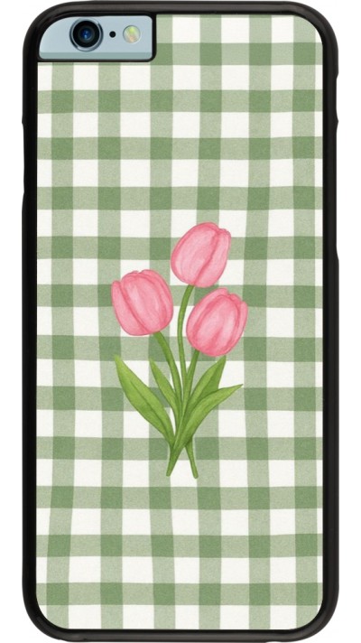 Coque iPhone 6/6s - Green vichy tulips 2026