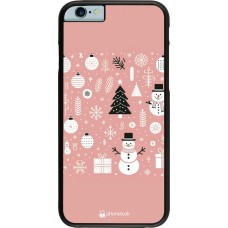 Coque iPhone 6/6s - Noël 2024 Rose Snowman Christmas