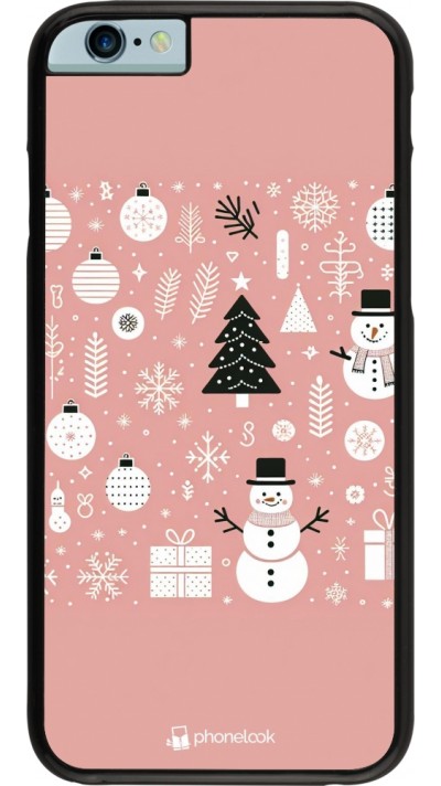 iPhone 6/6s Case Hülle - Weihnachten 2024 Rose Schneemann Weihnachten