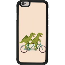 Coque iPhone 6/6s - Silicone rigide noir Dinosaurs on bikes 2026