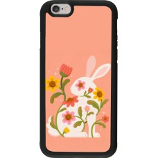 Coque iPhone 6/6s - Silicone rigide noir Easter 2026 Rabbit collage