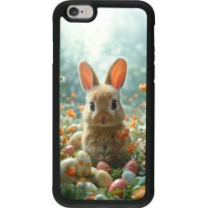 Coque iPhone 6/6s - Silicone rigide noir Easter 2026 Rabbit in the garden
