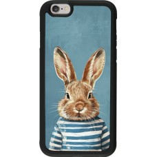 Coque iPhone 6/6s - Silicone rigide noir Easter 2026 Rabbit navy