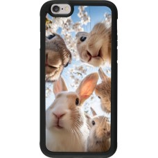Coque iPhone 6/6s - Silicone rigide noir Easter 2026 Rabbits