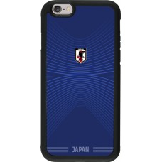 Coque iPhone 6/6s - Silicone rigide noir Maillot de football Japon 2026 personnalisable