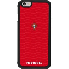Coque iPhone 6/6s - Silicone rigide noir Maillot de football Portugal 2026 personnalisable