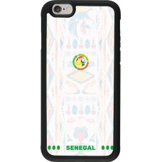 Coque iPhone 6/6s - Silicone rigide noir Maillot de football Sénégal 2026 personnalisable