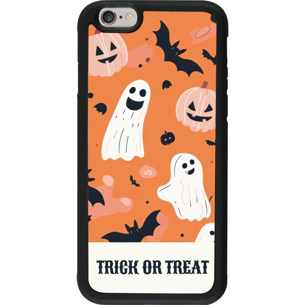 iPhone 6/6s Case Hülle - Silikon schwarz Halloween 2025 Trick treat
