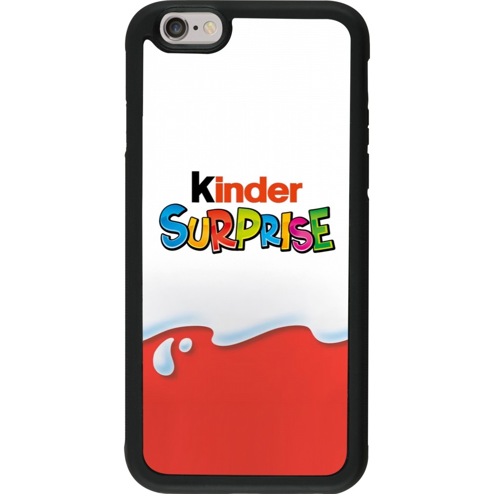 iPhone 6/6s Case Hülle - Silikon schwarz Kinder Surprise