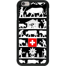 Coque iPhone 6/6s - Silicone rigide noir Poya Suisse 1 noir