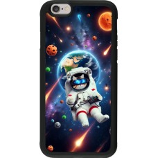 Coque iPhone 6/6s - Silicone rigide noir VR SpaceCat Odyssey