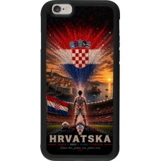 Coque iPhone 6/6s - Silicone rigide noir Football Croatie splash 2026
