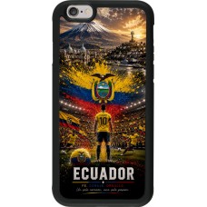 Coque iPhone 6/6s - Silicone rigide noir Football Équateur splash 2026
