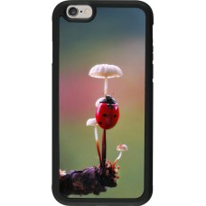 iPhone 6/6s Case Hülle - Silikon schwarz Ladybird on a mushroom 2026