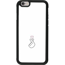 iPhone 6/6s Case Hülle - Silikon schwarz Valentine 2024 heart by Millennials