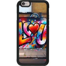iPhone 6/6s Case Hülle - Silikon schwarz Valentin 2025 Liebe U Tag