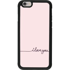 iPhone 6/6s Case Hülle - Silikon schwarz Valentine 2023 i love you writing