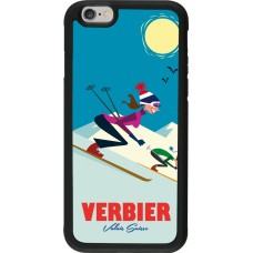 Coque iPhone 6/6s - Silicone rigide noir Verbier Ski Downhill