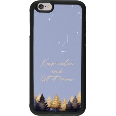 iPhone 6/6s Case Hülle - Silikon schwarz Winter 25 Winter illustration of trees