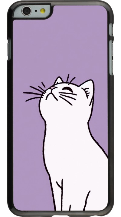 iPhone 6 Plus / 6s Plus Case Hülle - Chat auf lila Hintergrund