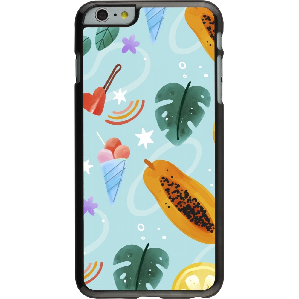 Coque iPhone 6 Plus / 6s Plus - Summer 2025 Pattern papaya