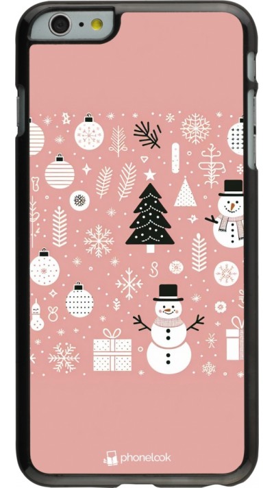 iPhone 6 Plus / 6s Plus Case Hülle - Weihnachten 2024 Rose Schneemann Weihnachten