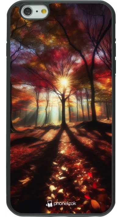Coque iPhone 6 Plus / 6s Plus - Silicone rigide noir Automne doré glare