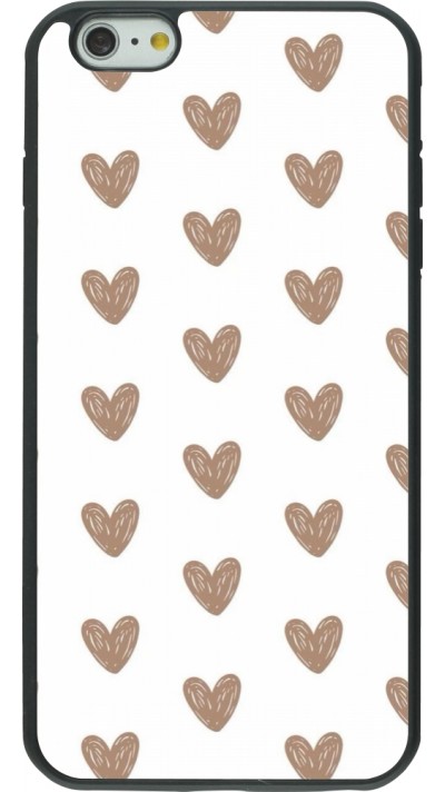 Coque iPhone 6 Plus / 6s Plus - Silicone rigide noir Autumn 2024 brown hearts