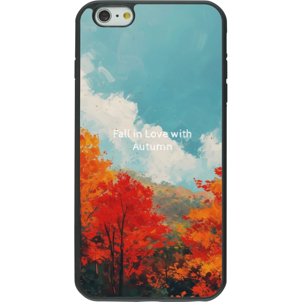 Coque iPhone 6 Plus / 6s Plus - Silicone rigide noir Autumn 25 Fall in love
