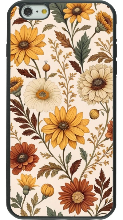 Coque iPhone 6 Plus / 6s Plus - Silicone rigide noir Autumn 25 Flower pattern