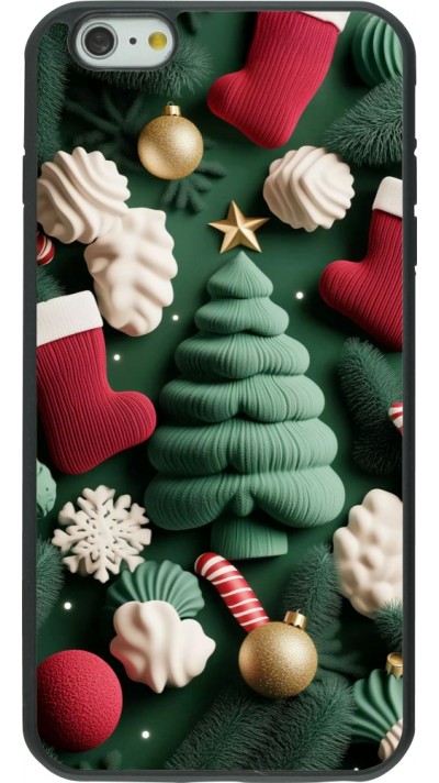 Coque iPhone 6 Plus / 6s Plus - Silicone rigide noir Christmas 25 Christmas textiles