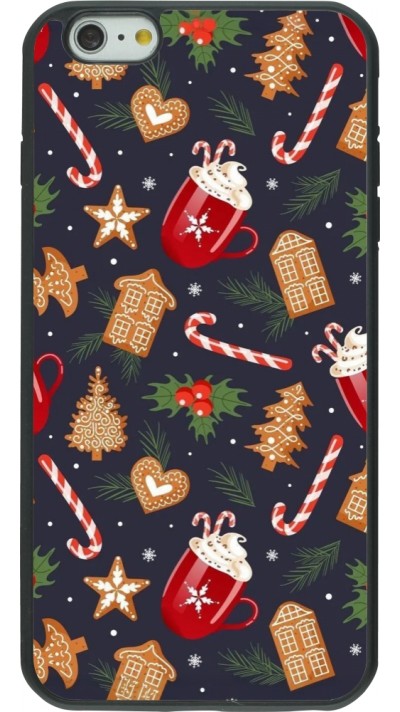 Coque iPhone 6 Plus / 6s Plus - Silicone rigide noir Christmas 25 Pattern Gingerbread House