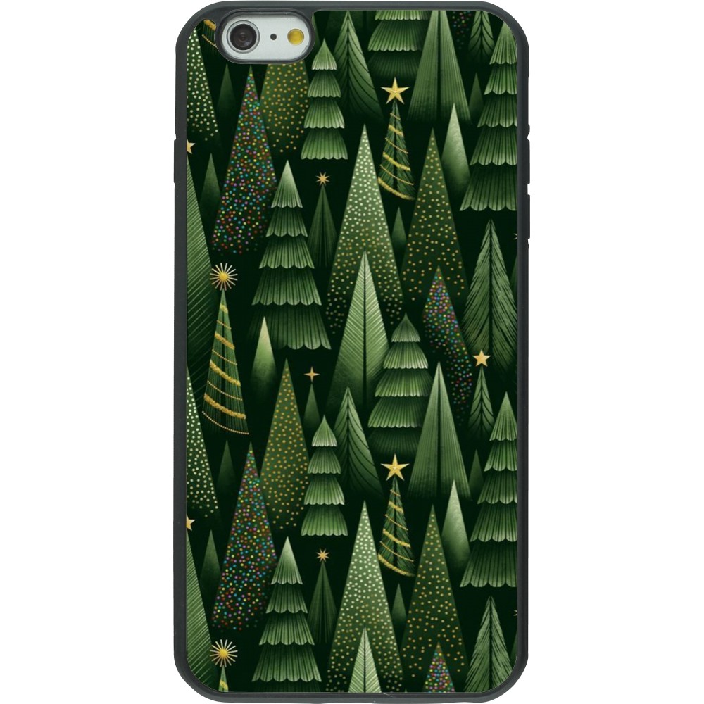 Coque iPhone 6 Plus / 6s Plus - Silicone rigide noir Christmas 25 Pattern Xmas Tree
