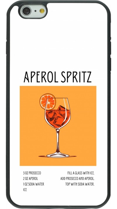 iPhone 6 Plus / 6s Plus Case Hülle - Silikon schwarz Cocktail Rezept Aperol Spritz