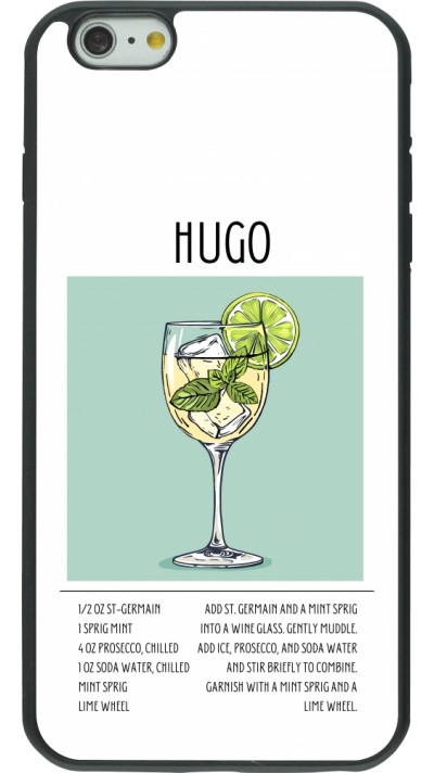 iPhone 6 Plus / 6s Plus Case Hülle - Silikon schwarz Cocktail Rezept Hugo