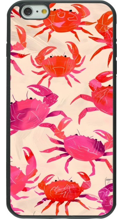 iPhone 6 Plus / 6s Plus Case Hülle - Silikon schwarz Crabs Paint