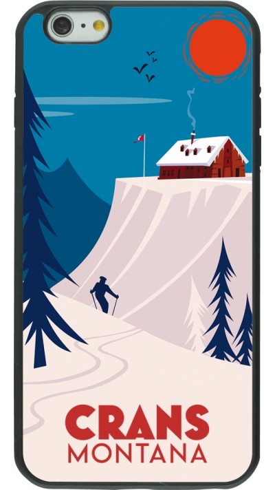 iPhone 6 Plus / 6s Plus Case Hülle - Silikon schwarz Crans-Montana Cabane