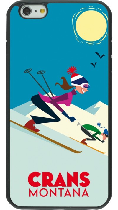iPhone 6 Plus / 6s Plus Case Hülle - Silikon schwarz Crans-Montana Ski Downhill