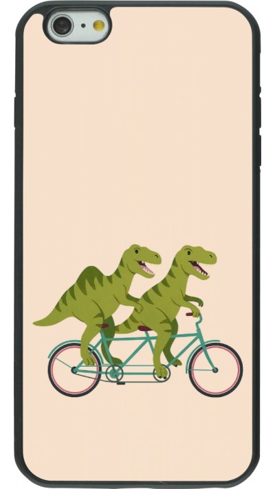 Coque iPhone 6 Plus / 6s Plus - Silicone rigide noir Dinosaurs on bikes 2026
