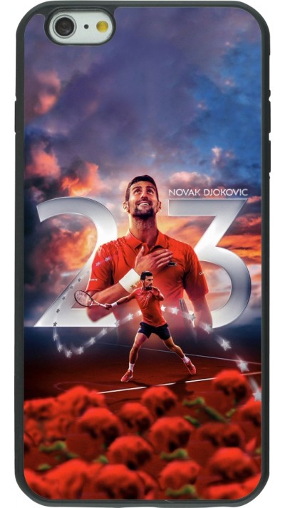iPhone 6 Plus / 6s Plus Case Hülle - Silikon schwarz Djokovic 23 Grand Slam