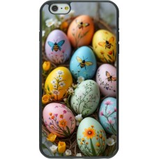 Coque iPhone 6 Plus / 6s Plus - Silicone rigide noir Easter 2026 Eggs with bees